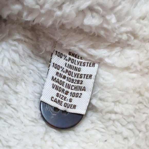 🔴LOWEST! Vintage Havana Sherpa Lined Oversized Shacket - Navy/Cream Plaid - Picture 9 of 11